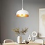 Industrielle Hängelampe Zelta mit goldenen Details - Weiß