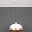 Industrielle Hängelampe Zelta mit goldenen Details - Weiß
