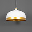 Industrielle Hängelampe Zelta mit goldenen Details - Weiß