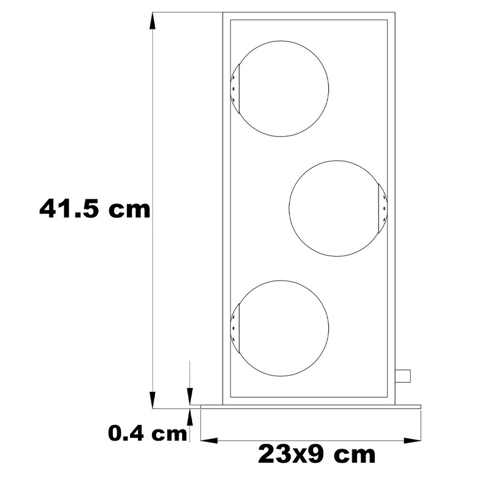 Zeitgenössische Tischlampe schwarz - Tris