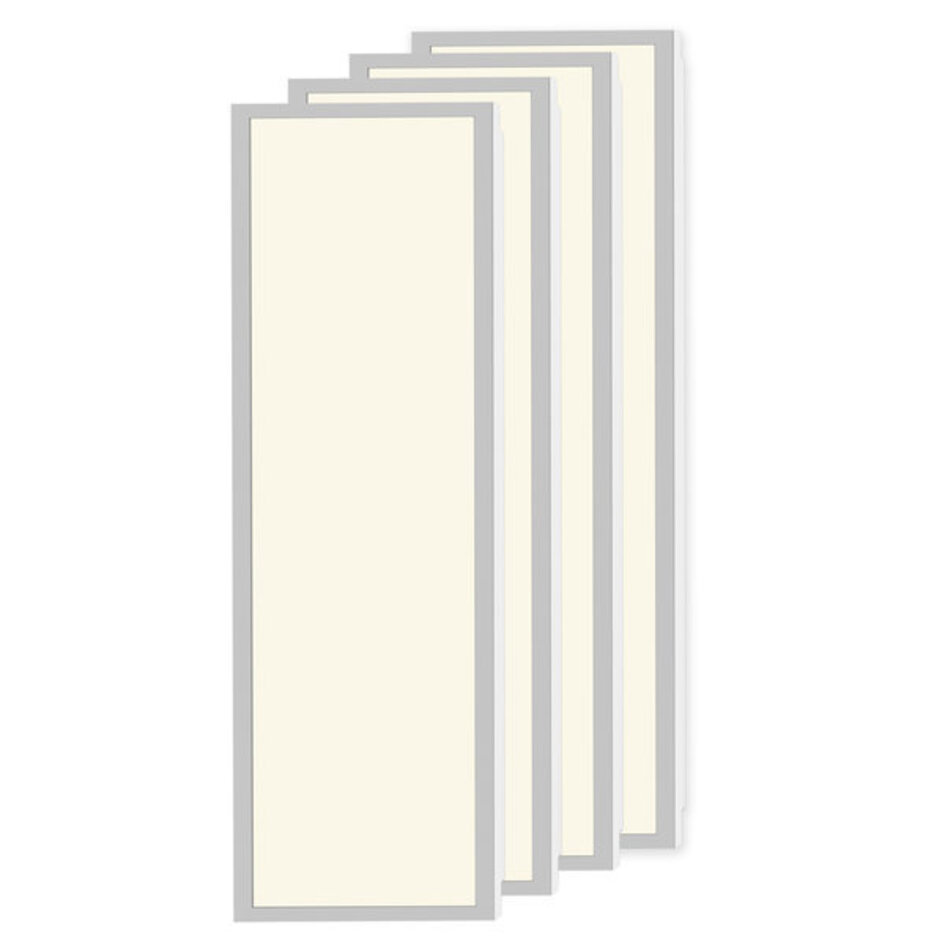Set von 4 LED Panels, 120x30cm, UGR<22, 24W, 3000K