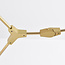 Design-Hängeleuchte 7-flammig Gold mit transparentem Glas - Melodie