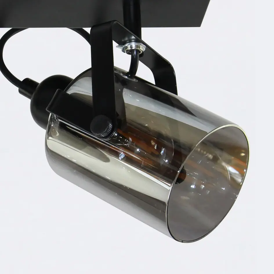 Deckenleuchte mit Rauchglas, 4-flammig - Lucie