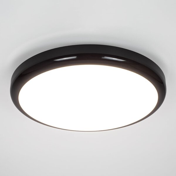 Deckenleuchte mit Notfunktion | CCT-Schalter 3000K/4000K/6500K | Schwarz
