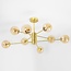 Design-Deckenleuchte in Sandgold mit amber Glas 8-flammig - Idaho