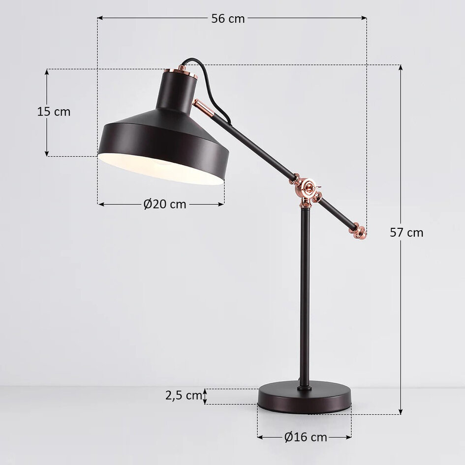 Tischlampe mit schwenkbarem Lampenarm - Phoebe