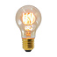 Illu-Lichterkette mit 5 Watt Lampen mit horizontaler Spirale und amber Glas: Option Dimmbar