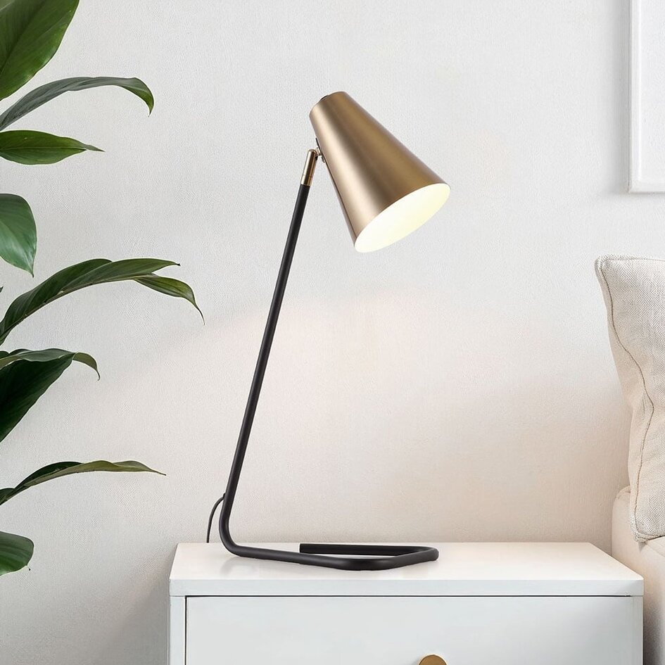 Tischlampe Watson  - schwarz mit gold
