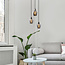 Industrielle Pendelleuchte aus Chrom mit Rauchglas, 3-flammig - Veronica