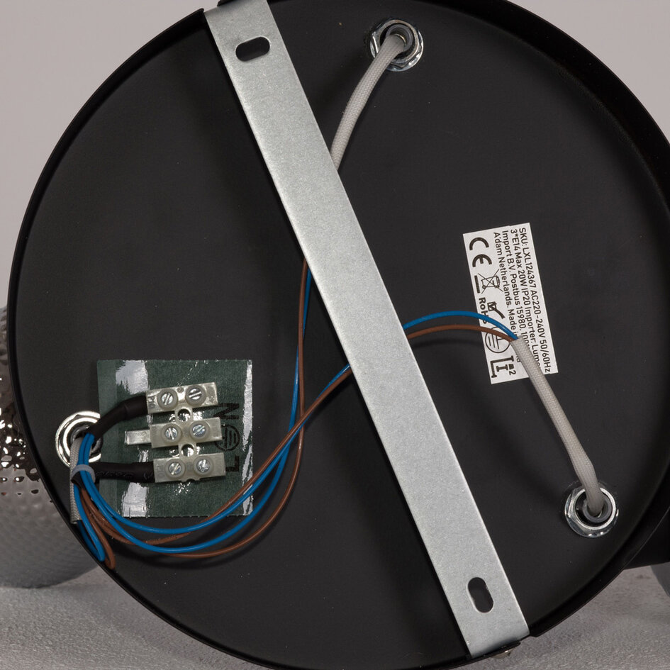 Mattschwarzer Deckenstrahler mit rauchgrauem Glas 3 Spots - Jersey