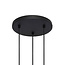 Moderne mattschwarze Pendelleuchte mit amber Glas, 3-flammig - Scott