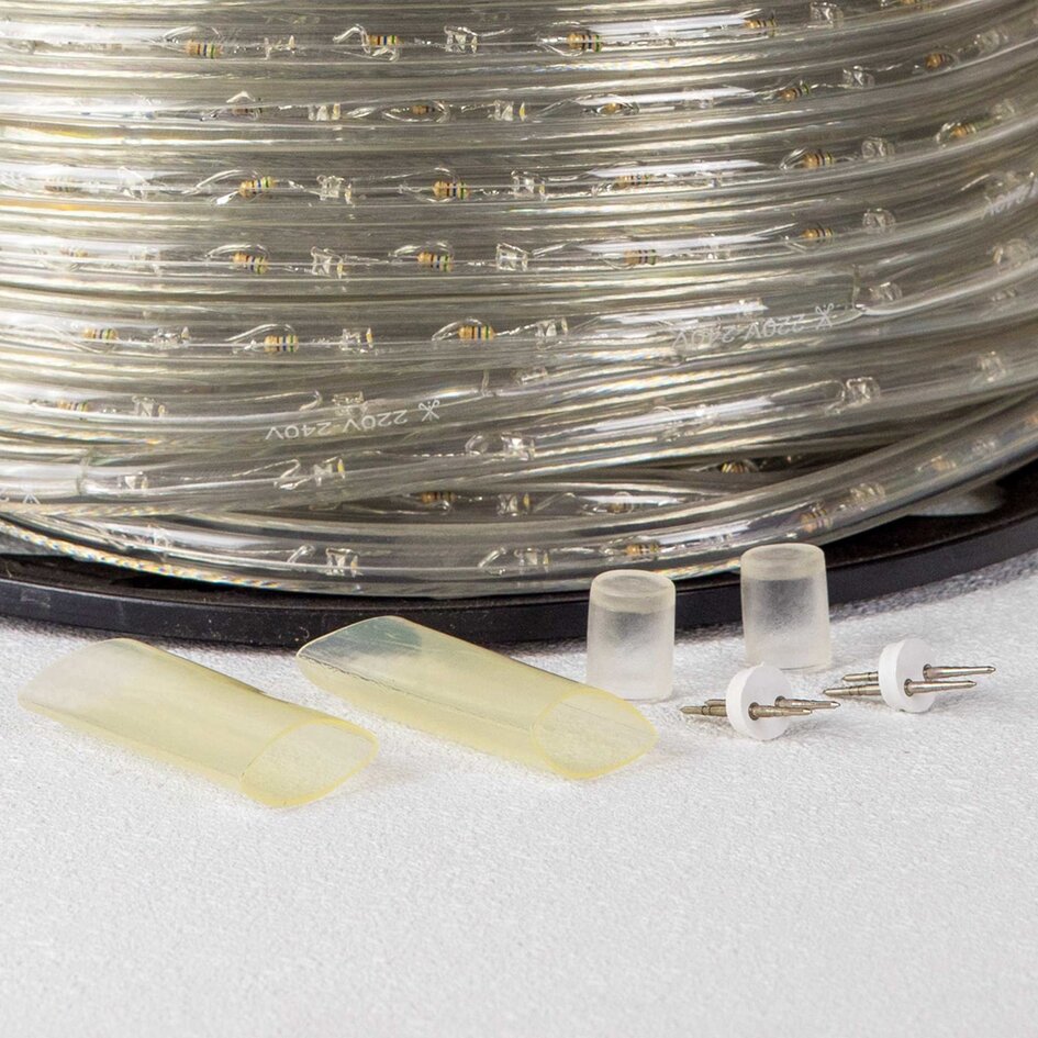 Runder Lichtschlauch 13 mm | 100 Meter mit 3000 LEDs | 2700K warmweiß