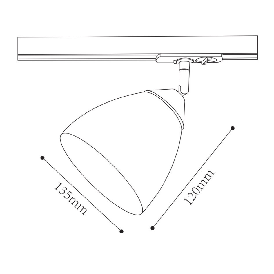 Modernes 1-phasiges Schienensystem 3-Meter mit Jenna-Spots - Deckenleuchte