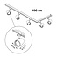 Modernes 1-phasiges Schienensystem 3 Meter lang mit Collin-Spots - schwarze Deckenlampe