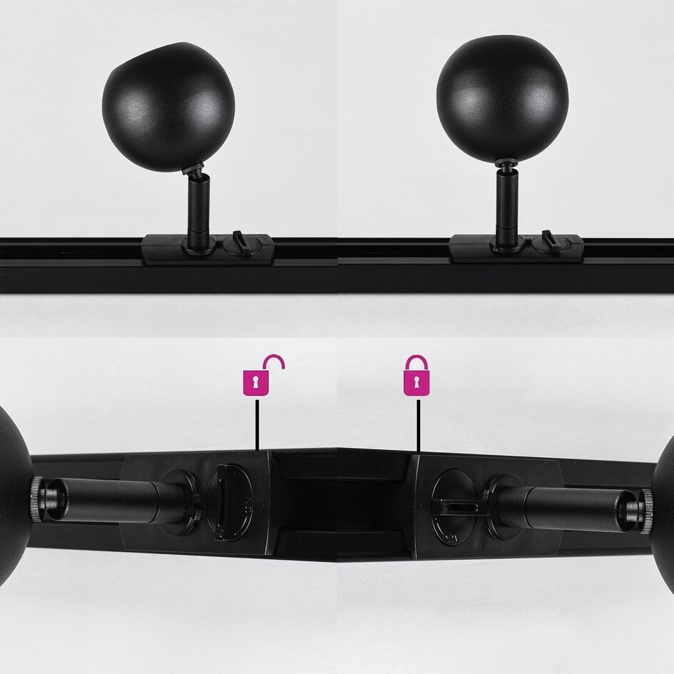 Schienen-Spot 1-phasig Dex - schwarz