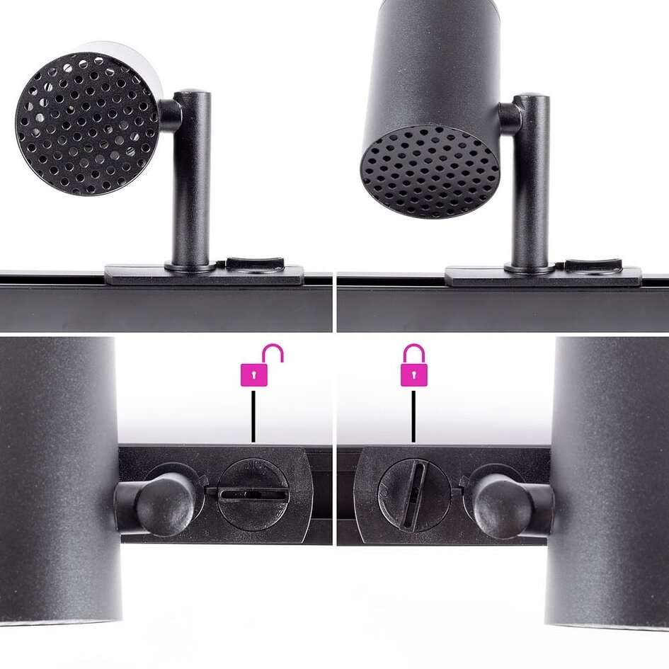 Schienen-Spot 1-phasig Blake - schwarz