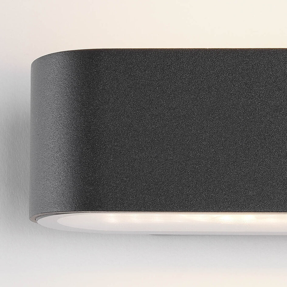 Moderne schwarze Außenwandleuchte inkl. LED - Tino