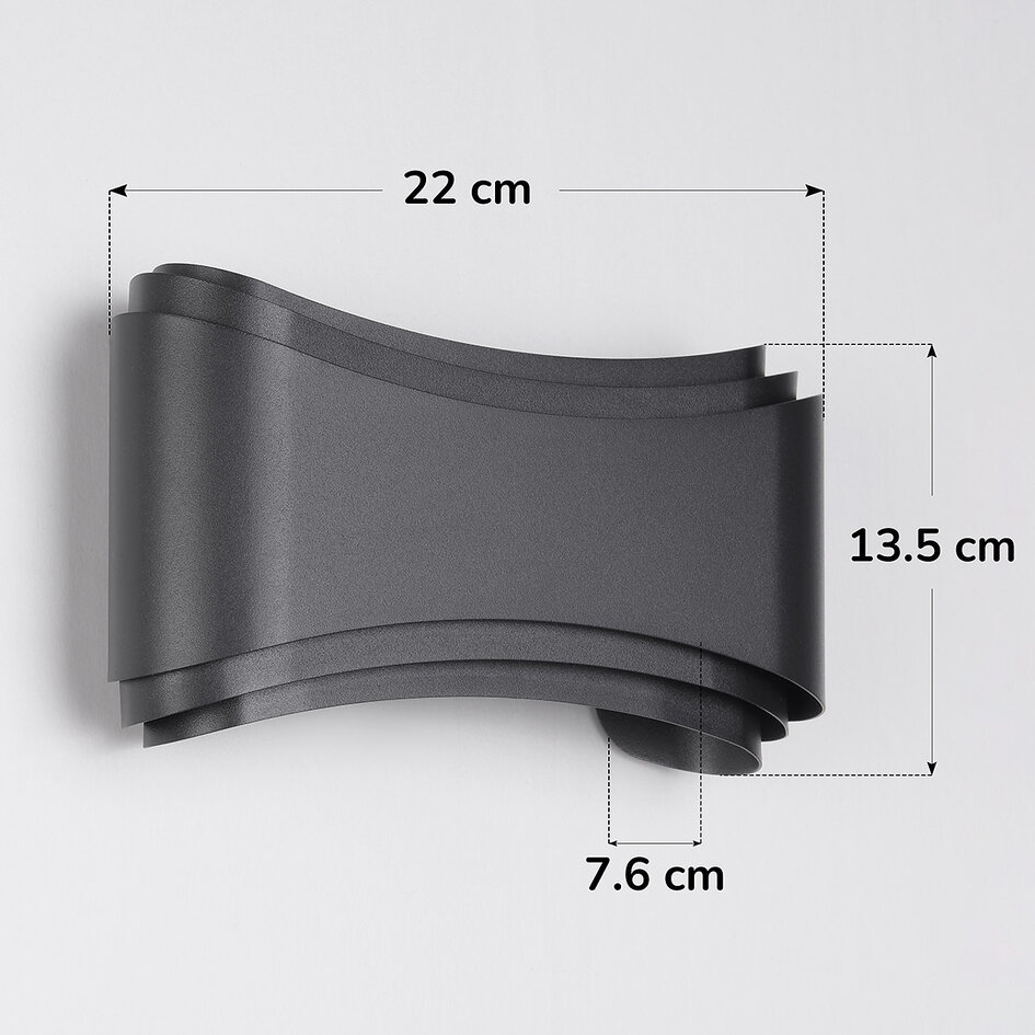 Moderne Außenwandleuchte schwarz - Ann