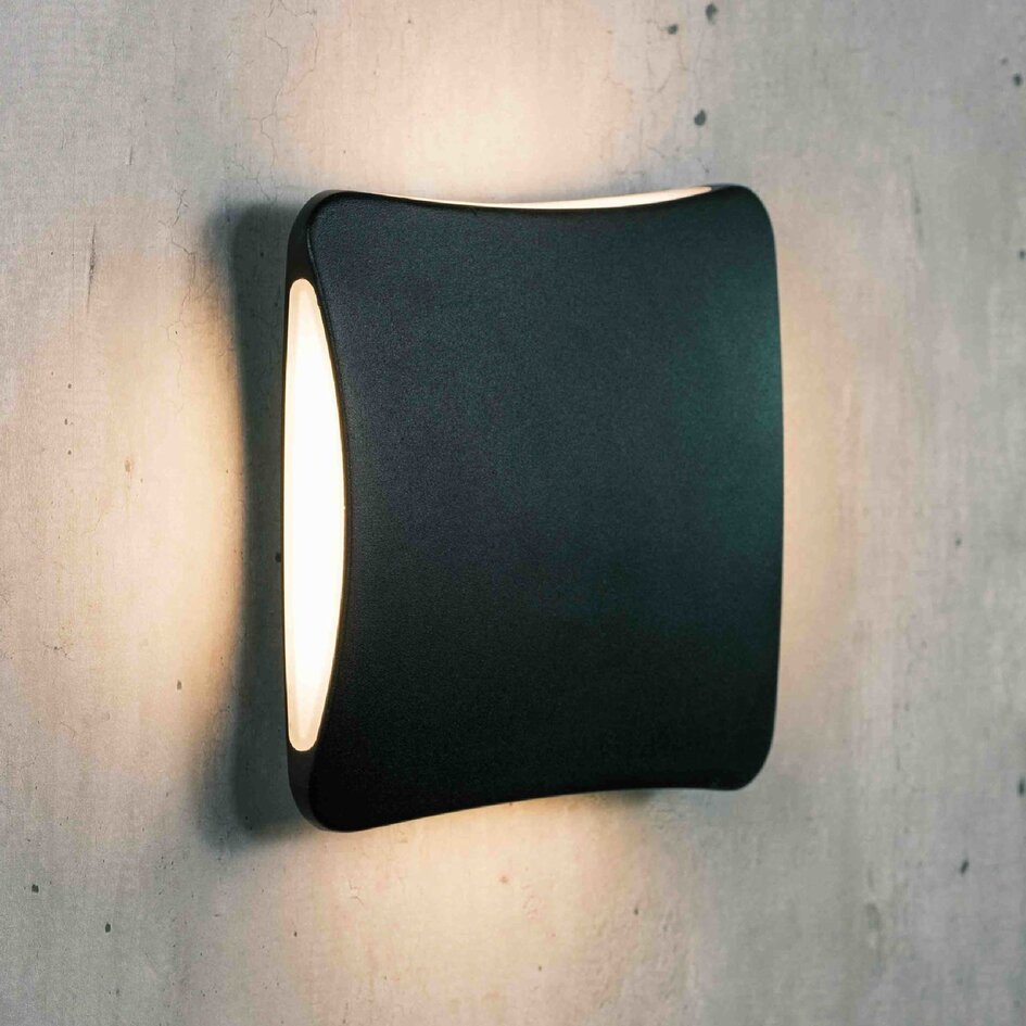 Moderne Wandleuchte Bonnie quadratisch - schwarz