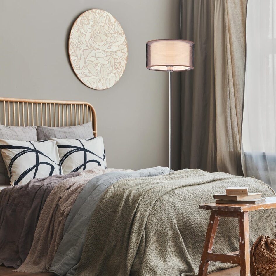 Stehleuchte Catalina Nickel satiniert