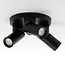 Industrielle schwarze Deckenleuchte mit 3 Spots - Gil