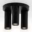Industrielle schwarze Deckenleuchte mit 3 Spots - Gil