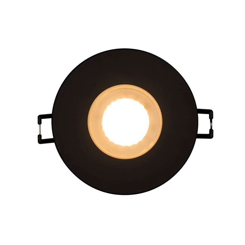Moderner schwarzer Einbaustrahler IP44 - Ray