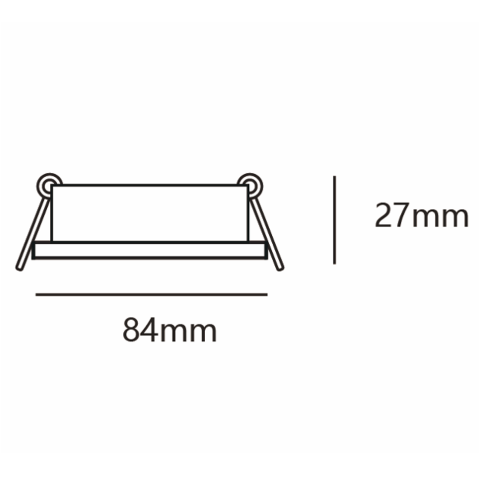 Moderner schwarzer Einbaustrahler IP44 - Ray