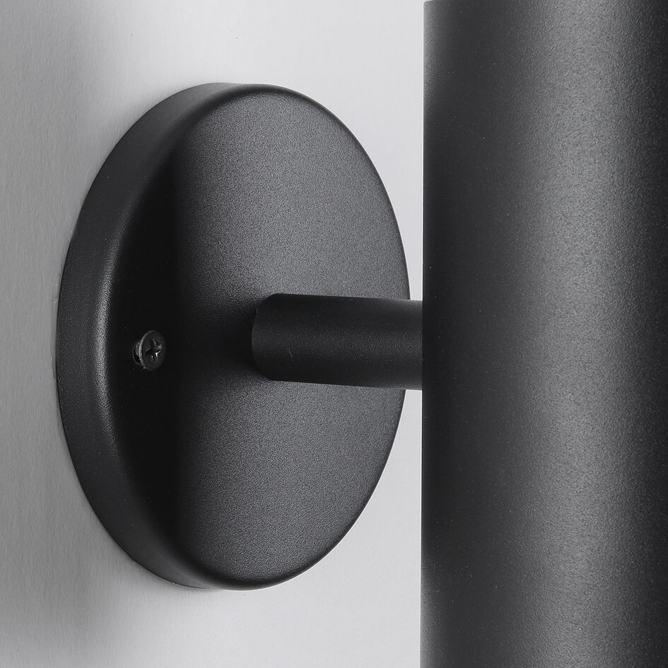 Moderne Solar-Wandleuchte schwarz mit Sensor - Chandler