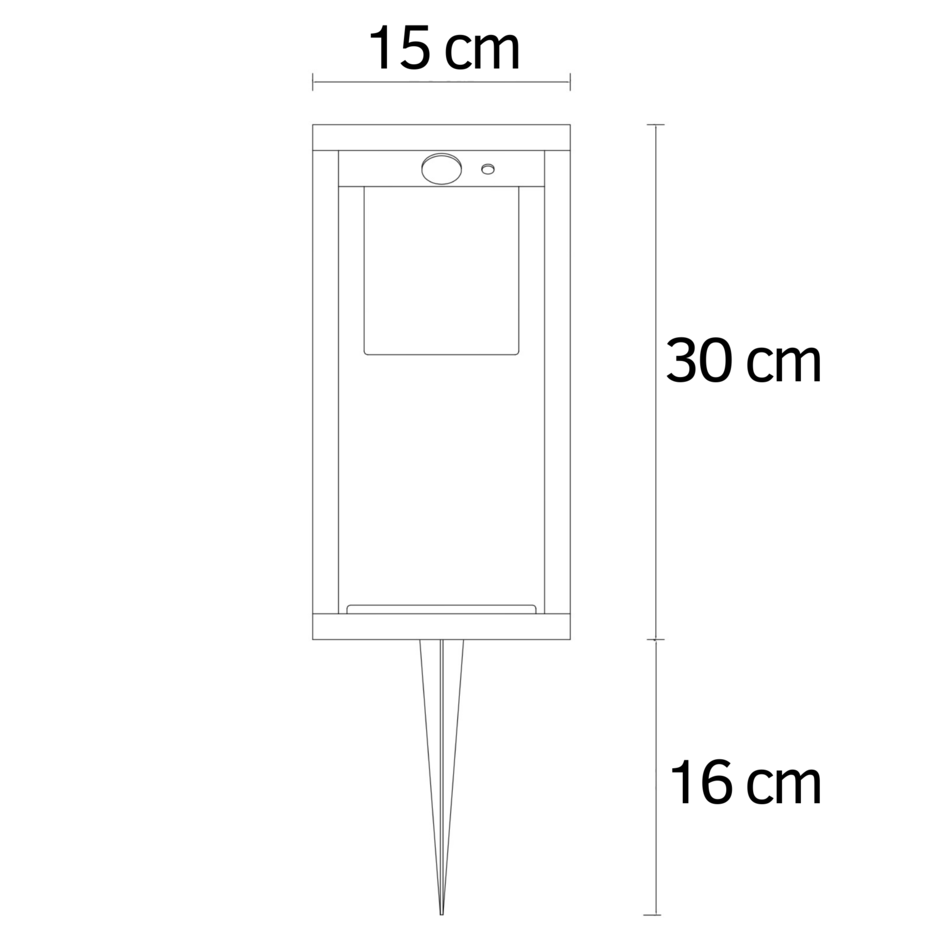 Moderne Solar-Sockelleuchte schwarz mit Sensor - Kiran