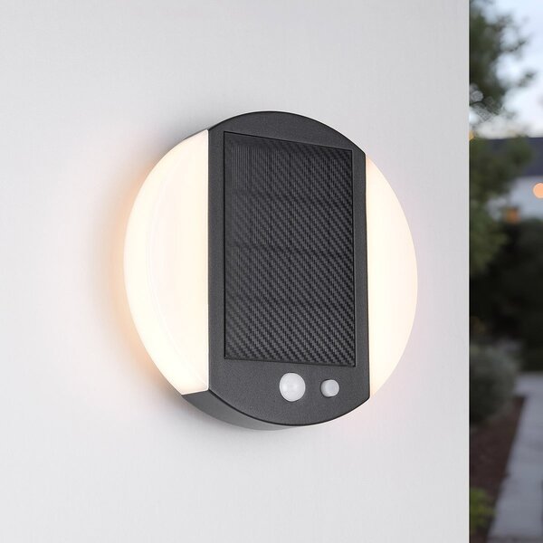 Moderne Solar-Außenwandleuchte mit Sensor - Blitz