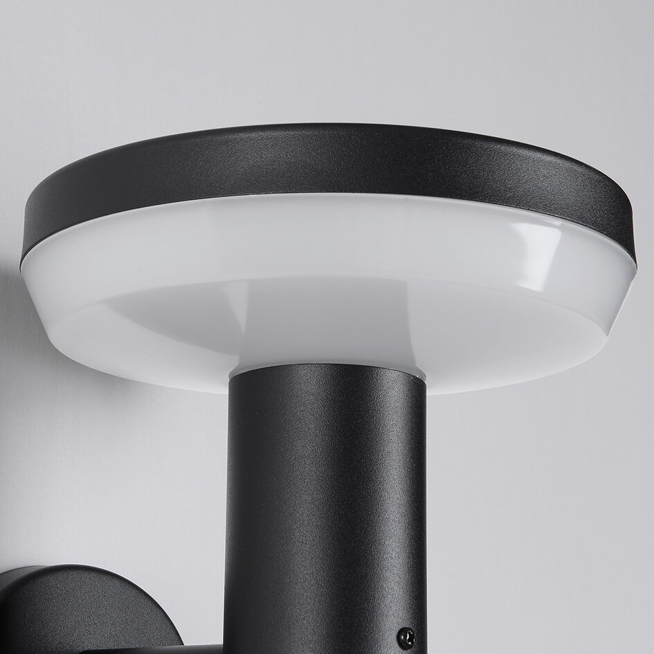 Moderne Solar-Außenwandleuchte Dimmy mit Sensor - schwarz