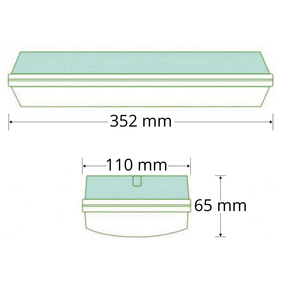 5,5-Watt-Anbauleuchte OTG-DD-5A mit Autotest, IP65