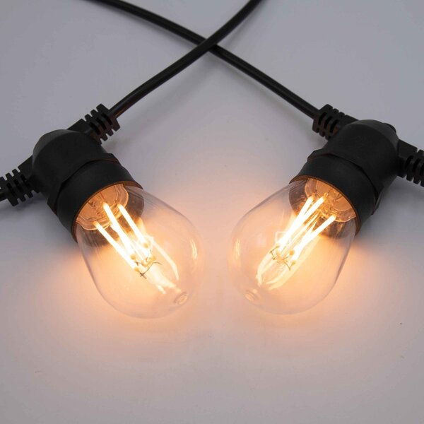 Solar Lichterkette für Außen 10 Meter mit 10 W-förmige Lichter - 10W Solarpanel