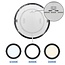 18W LED-Downlight mit CCT rund - 3000K/4000K/6500K - Ø225mm - Schwarz