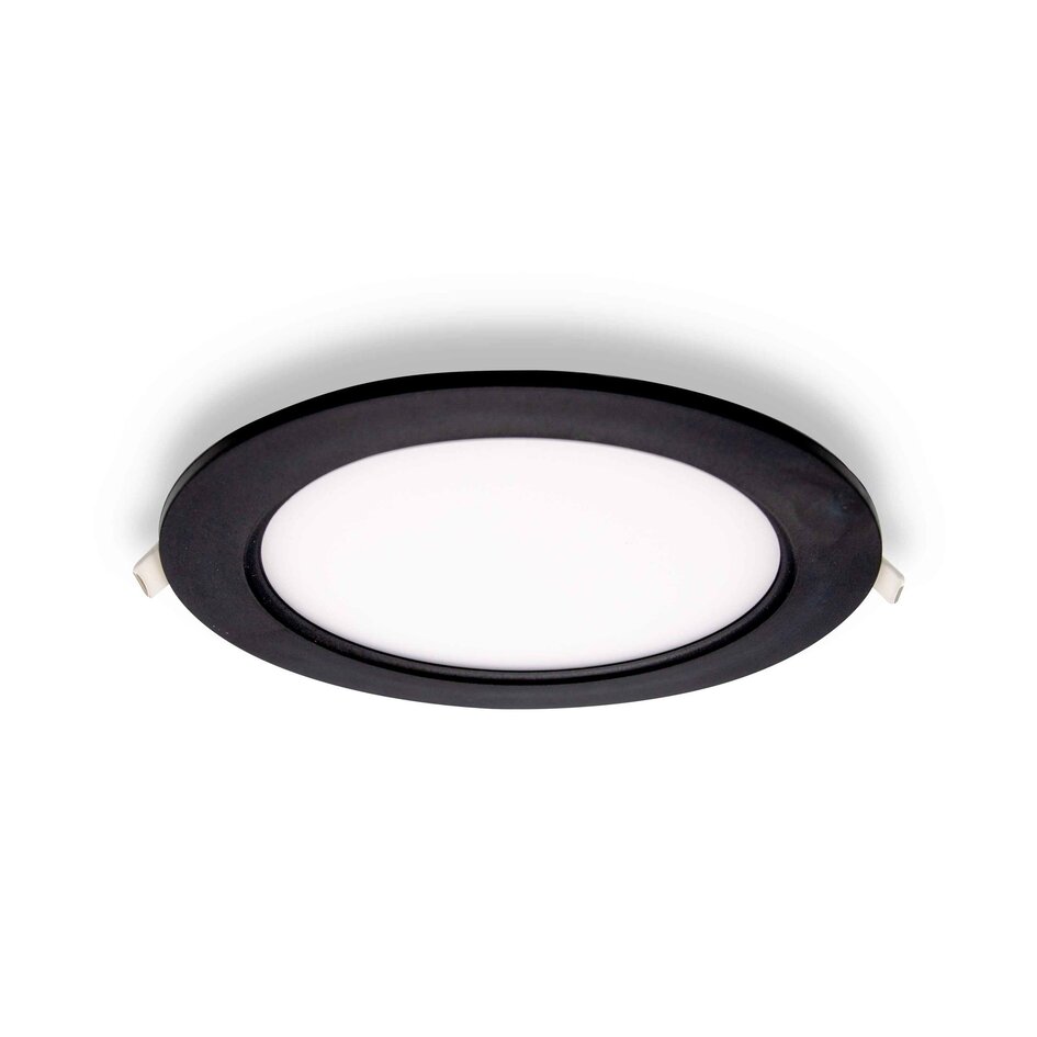 12W LED-Downlight mit CCT rund - 3000K/4000K/6500K - Ø170mm  - Schwarz