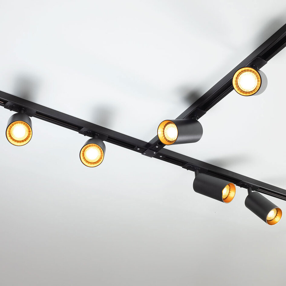 Modernes einphasiges Stromschienensystem 3 Meter mit Juno-Spots