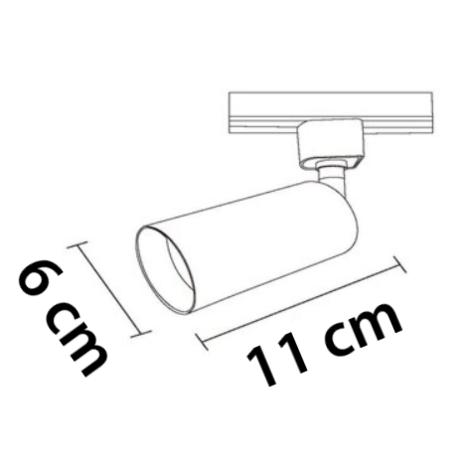Schienen-Spot 1-phasig Juno - schwarz mit goldener Innenseite