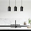 Industrieller Deckenspot in schwarz mit goldenen Details und 3 Spots - Helsinki