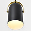 Industrieller Deckenspot in schwarz mit goldenen Details und 3 Spots - Helsinki