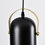 Industrieller Deckenspot in schwarz mit goldenen Details und 3 Spots - Helsinki
