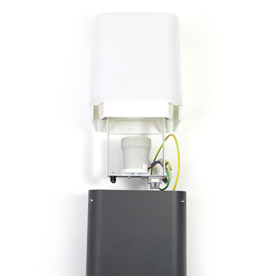 Moderne quadratische Sockelleuchte Rocky - anthrazit