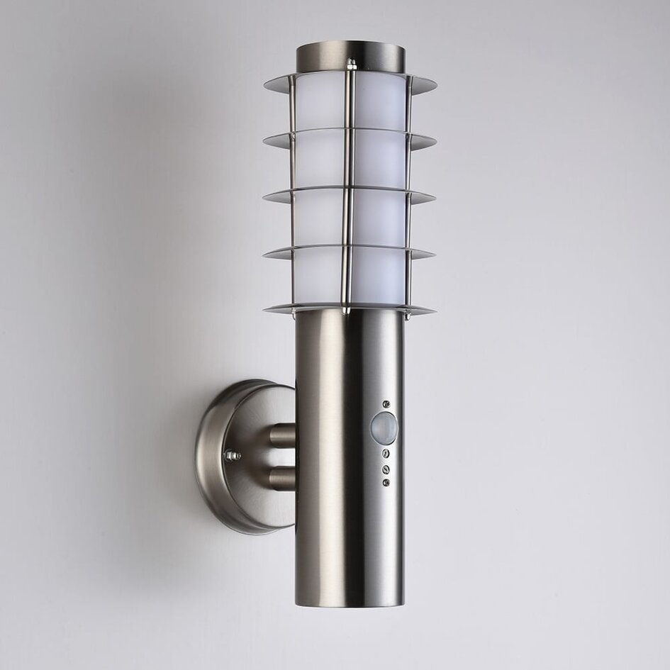 Edelstahl-Wandleuchte mit Sensor - Salvatore