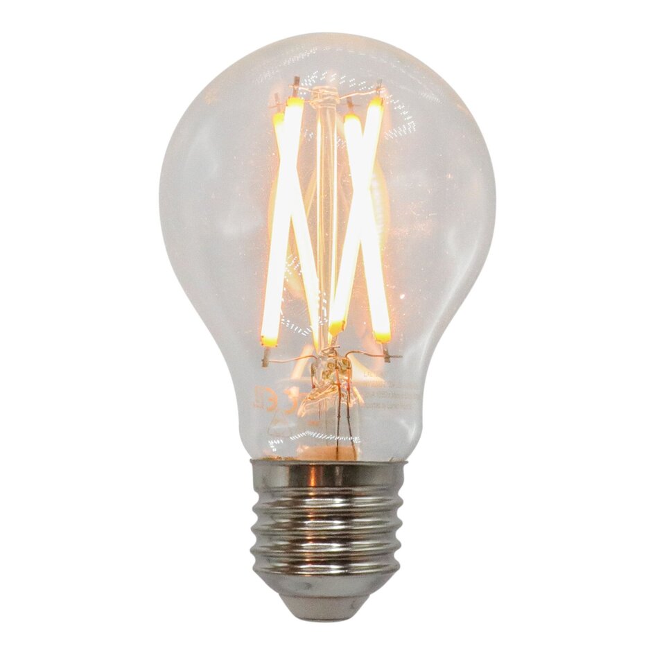 7W & 9W Filament Glühlampe, 2200-2700K, Klarglas Ø60, dim-to-warm