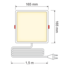 12 W LED-Downlight quadratisch - 165 x 165 mm