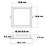 12 W LED-Downlight quadratisch - 165 x 165 mm