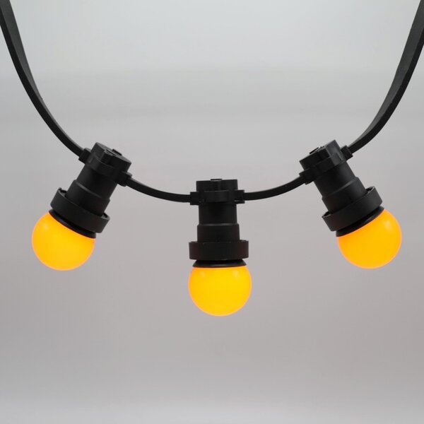 Lichterkette Glühbirne farbig, LED 1 Watt, orange Lichterkette Glühbirne farbig, LED 1 Watt, orange
