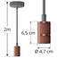 Industrielle Pendelleuchte in Roségold inkl. 8,5W bis 10W XXL Lampe, amber Glas, 2000K, Ø160