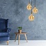 Industrielle Silberschnur-Hängeleuchte inkl. 8,5W bis 10W XXXL Lampe, amber Glas, 2000K, Ø200