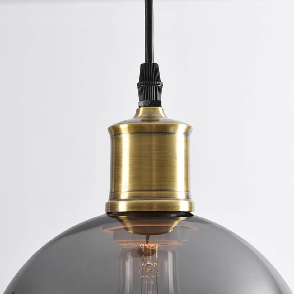 1-Licht-Hängeleuchte Lyana - Rauchglas